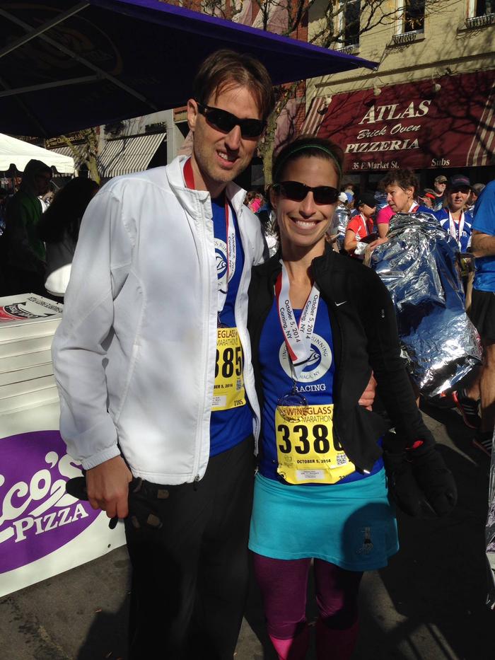 With Scott at the finish With Scott at the finish