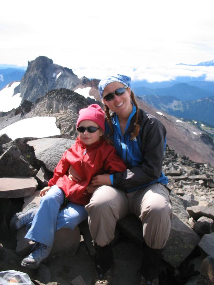 Elizabeth and her aunt Sarah on top of Old Snowy Mountain Elizabeth and her aunt Sarah on top of Old Snowy Mountain
