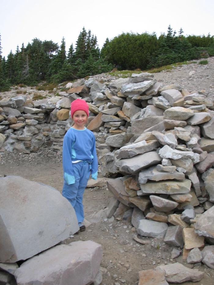 A fun rock enclosure we found on the way to the summit. A fun rock enclosure we found on the way to the summit.