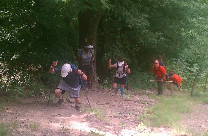 One of the steep inclines. One of the steep inclines.