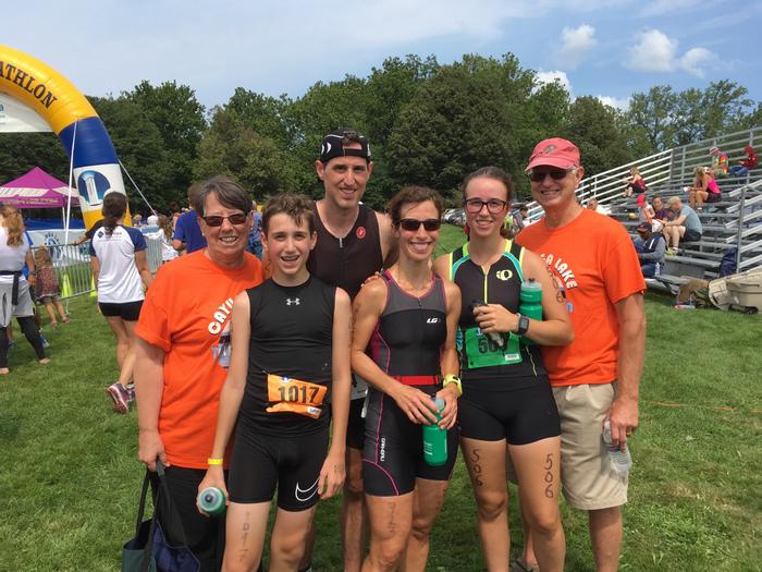 Post race with my in-laws, Scott and the kids Post race with my in-laws, Scott and the kids