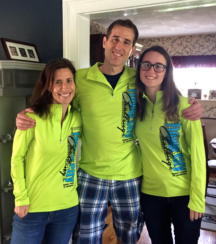 After the race in our 1/4 zip shirts! After the race in our 1/4 zip shirts!