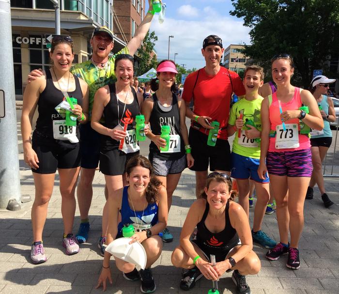 With a bunch of our friends and our kids post race! With a bunch of our friends and our kids post race!