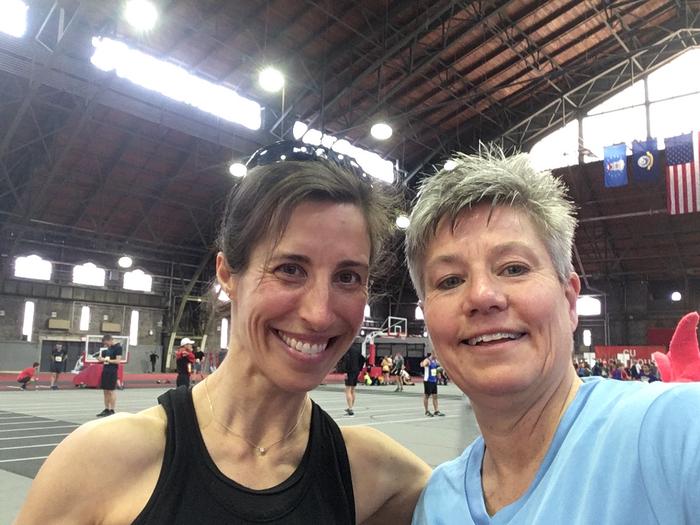 With Melinda before the race With Melinda before the race