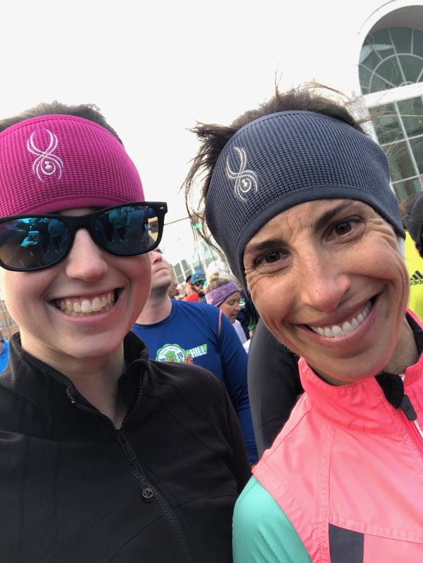 With Elizabeth right before the race start!