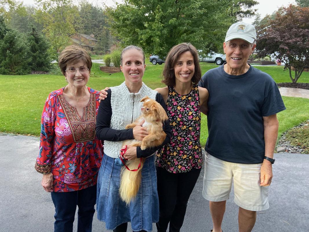 With my parents and sister in October