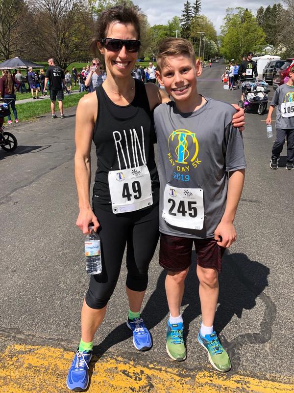 After the May Day 5K with Audun