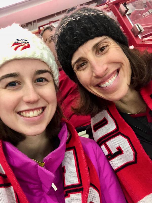 Cornell hockey with Elizabeth