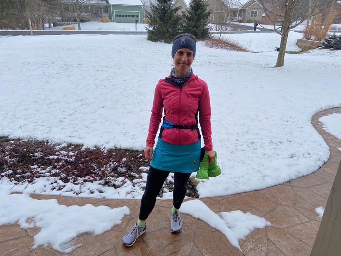 Scott took this for me after my snowy run. Scott took this for me after my snowy run.