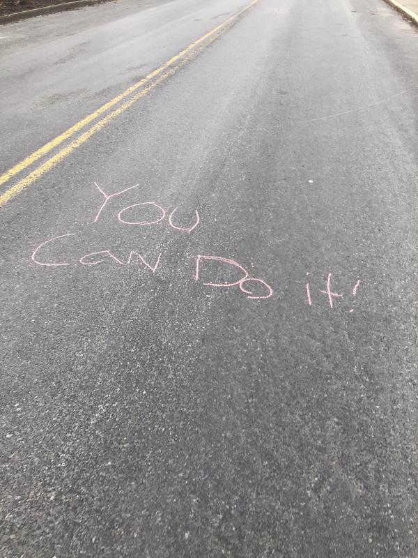 Supportive chalk messages