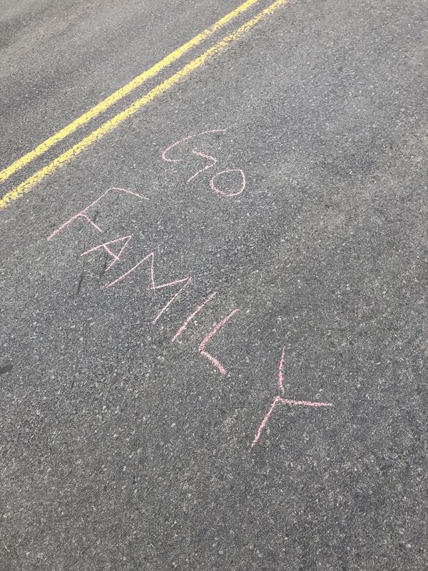 Supportive chalk messages