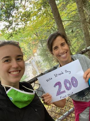 That's it: our 200th consecutive hike! That's it: our 200th consecutive hike!